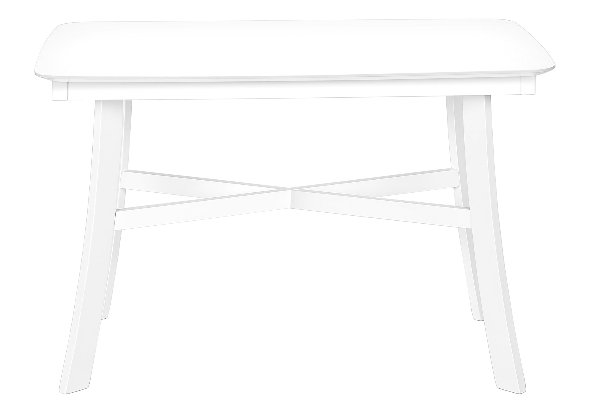 Dining Table 48" White Veneer Seats 4-Dining Table-DECOROLALA