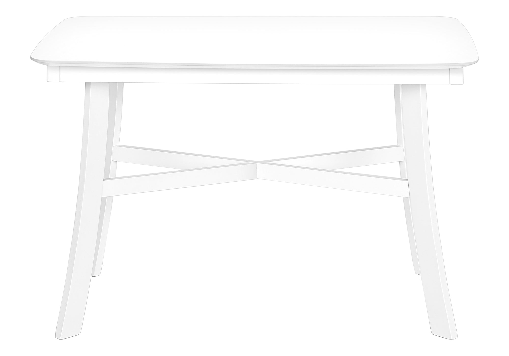 Dining Table 48" White Veneer Seats 4-Dining Table-DECOROLALA