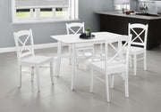 Dining Table 48" White Veneer Seats 4-Dining Table-DECOROLALA