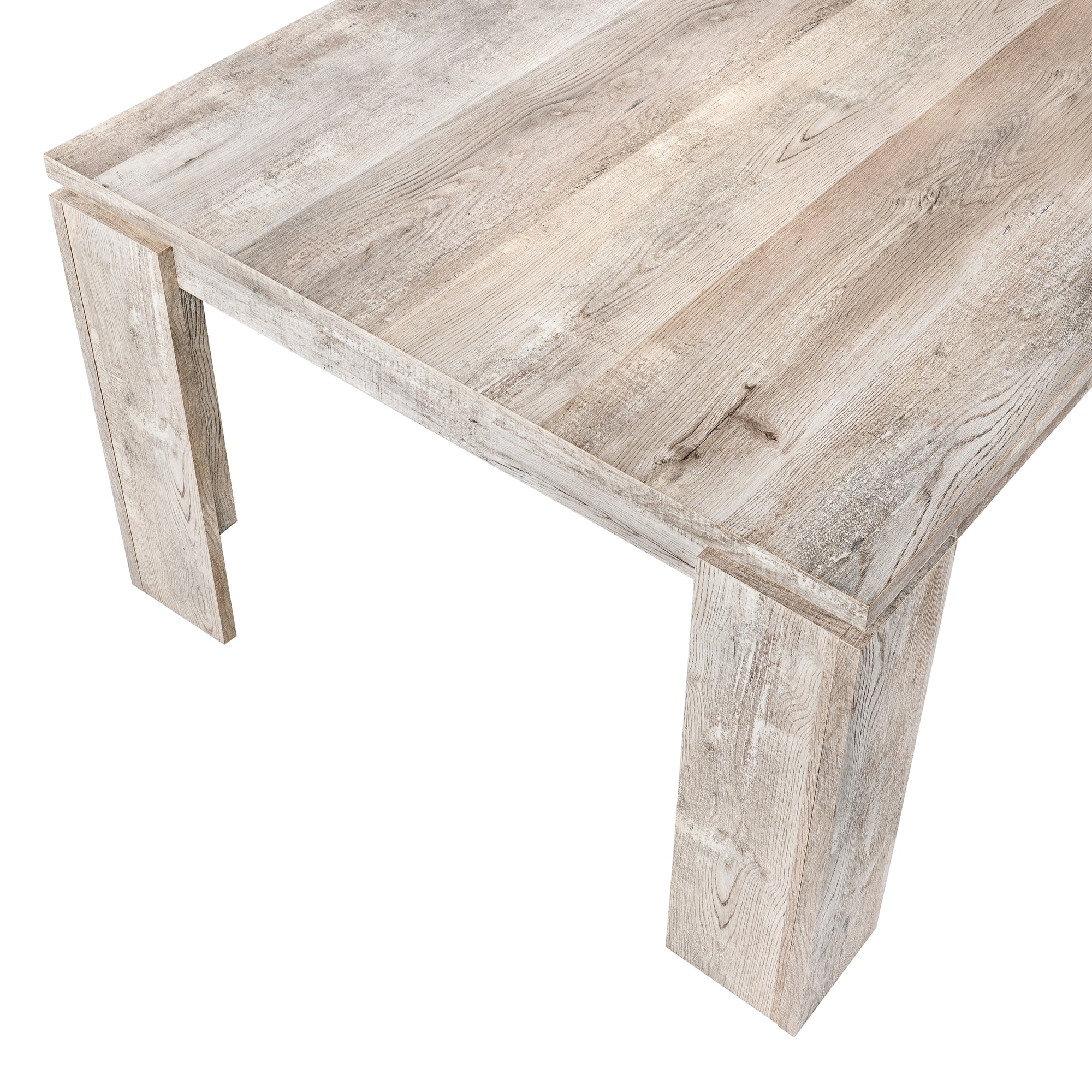 Dining Table 60" x 36" White Wood-Dining Chair-DECOROLALA
