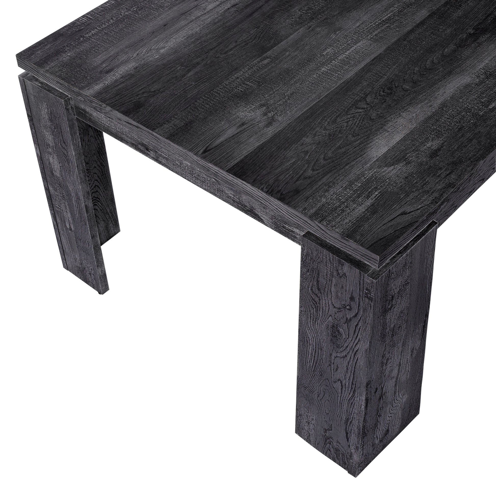 Dining Table 60" x 36" White Wood-Dining Chair-DECOROLALA