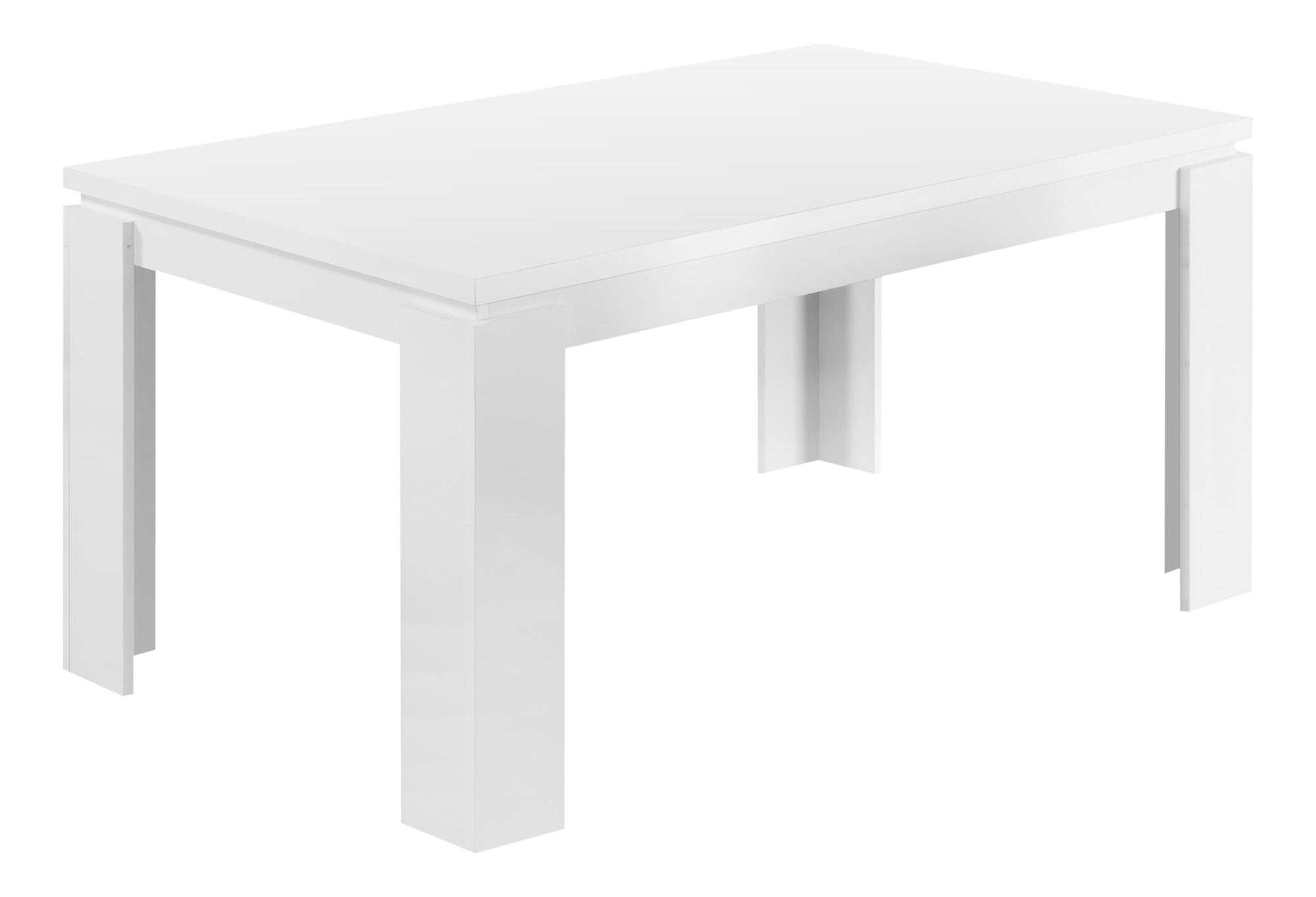 Dining Table 60" x 36" White Wood-Dining Chair-DECOROLALA