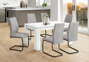 Dining Table 60" x 36" White Wood-Dining Chair-DECOROLALA