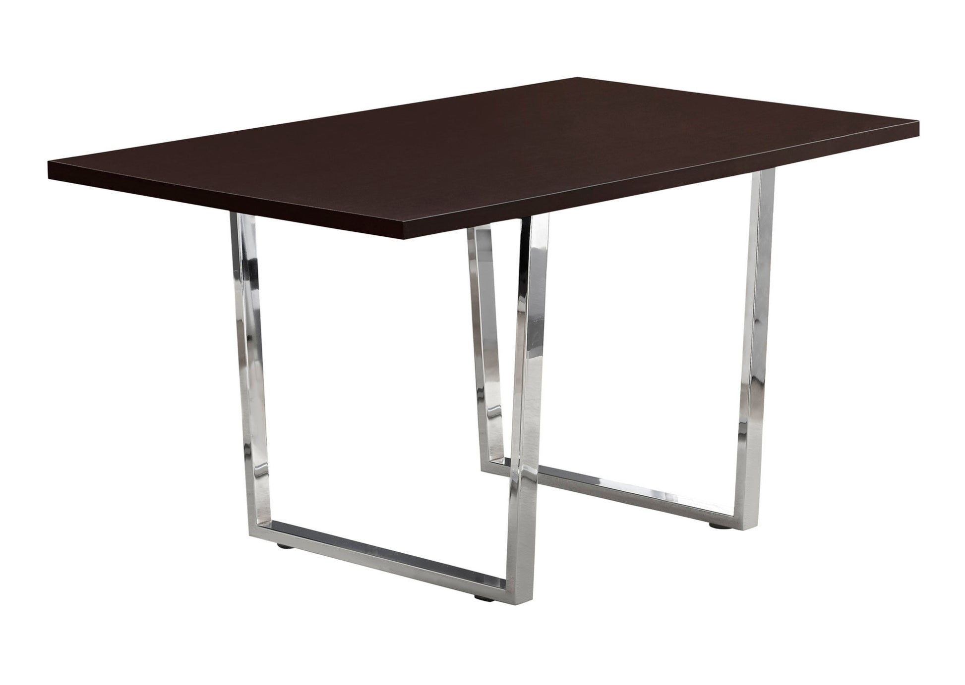 Dining Table 60"x36" Grey Cement Chrome Legs-Dining Chair-DECOROLALA