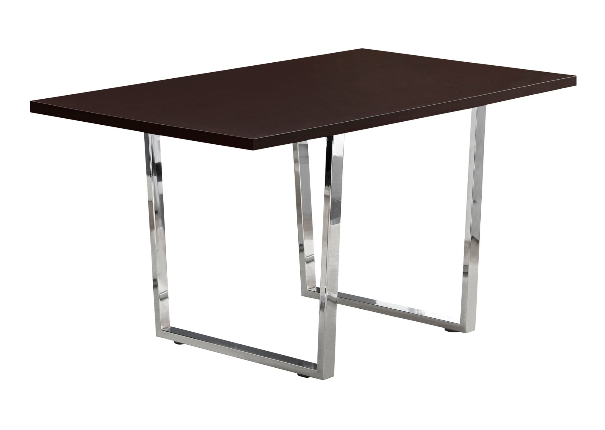 Dining Table 60"x36" Grey Cement Chrome Legs-Dining Chair-DECOROLALA