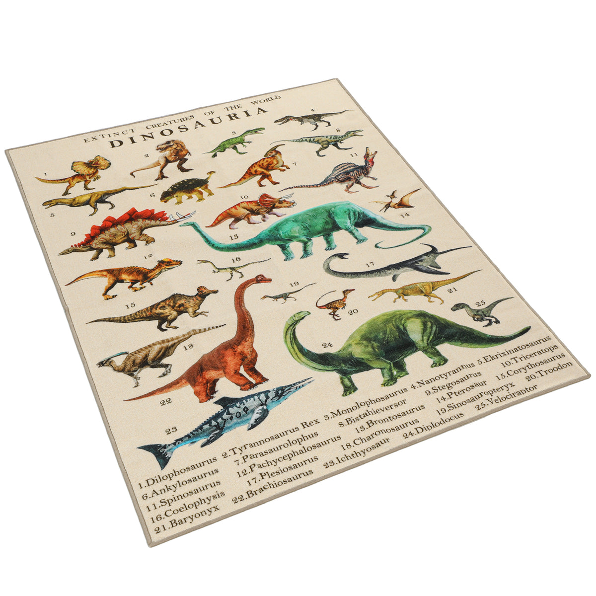 Large Play Mat 79" x 59", Crawling Mat for Toddlers, Living Room and Bedroom with Dinosaur Pattern-Toys & Games > Baby & Toddler Toys > Kids Gym & Playmats-DECOROLALA