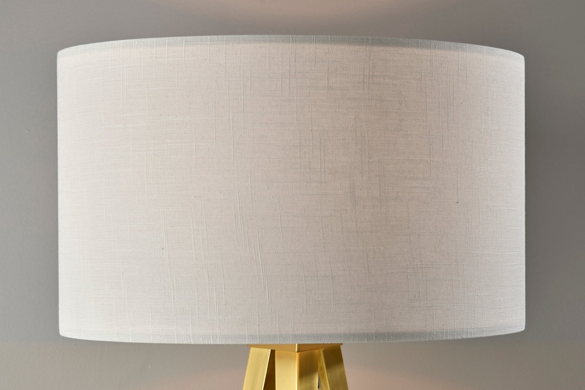 Director Floor Lamp - Brass Tripod Off-White Shade-Lighting-DECOROLALA