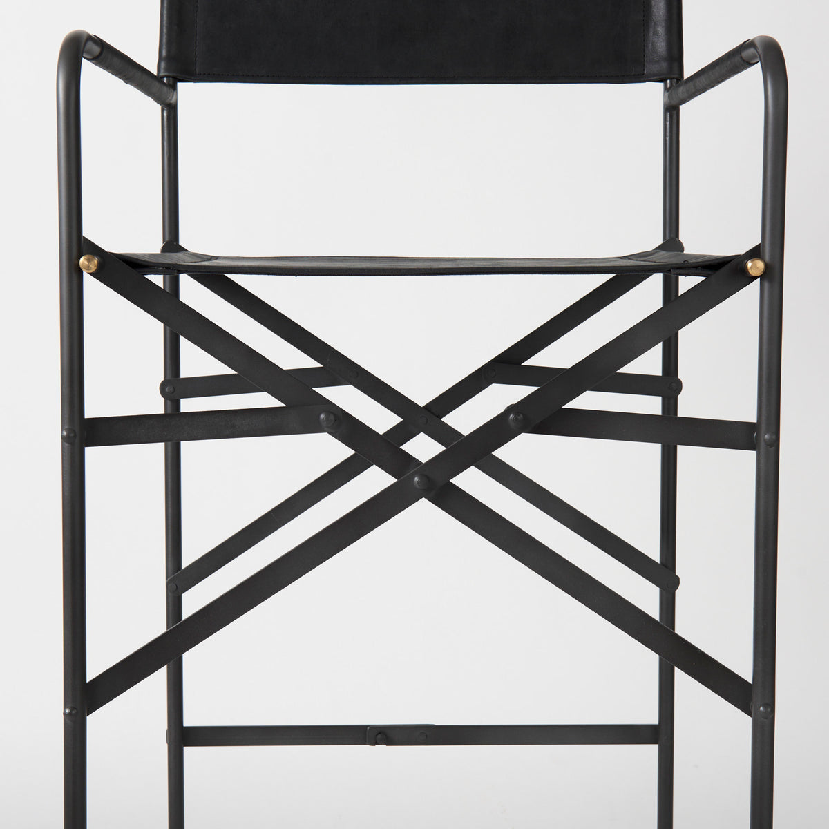 Direttore 19.3L x 19.3W x 44.1H Leather Seat W/ Iron Frame Bar Stool-Bar Stools-DECOROLALA