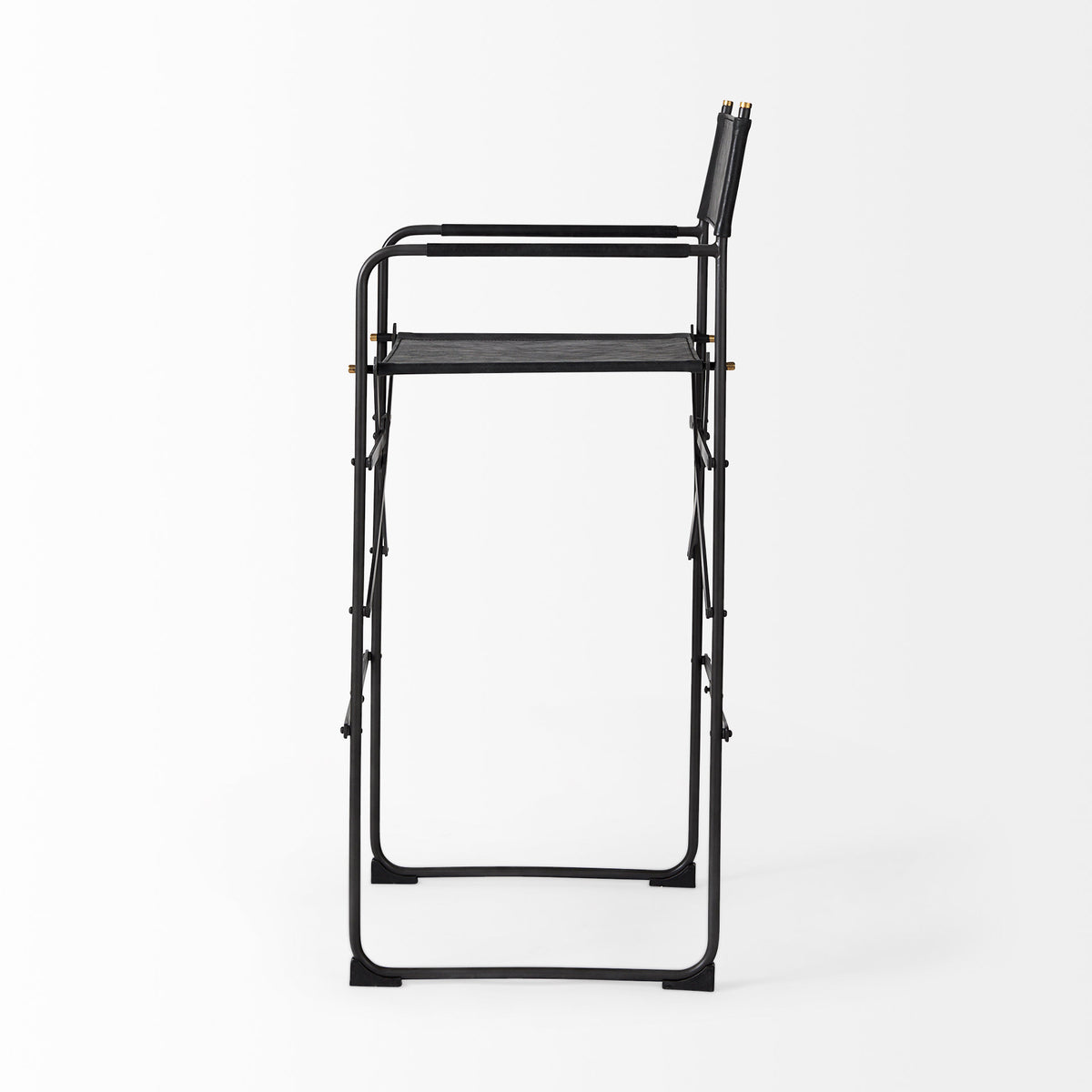 Direttore 19.3L x 19.3W x 44.1H Leather Seat W/ Iron Frame Bar Stool-Bar Stools-DECOROLALA