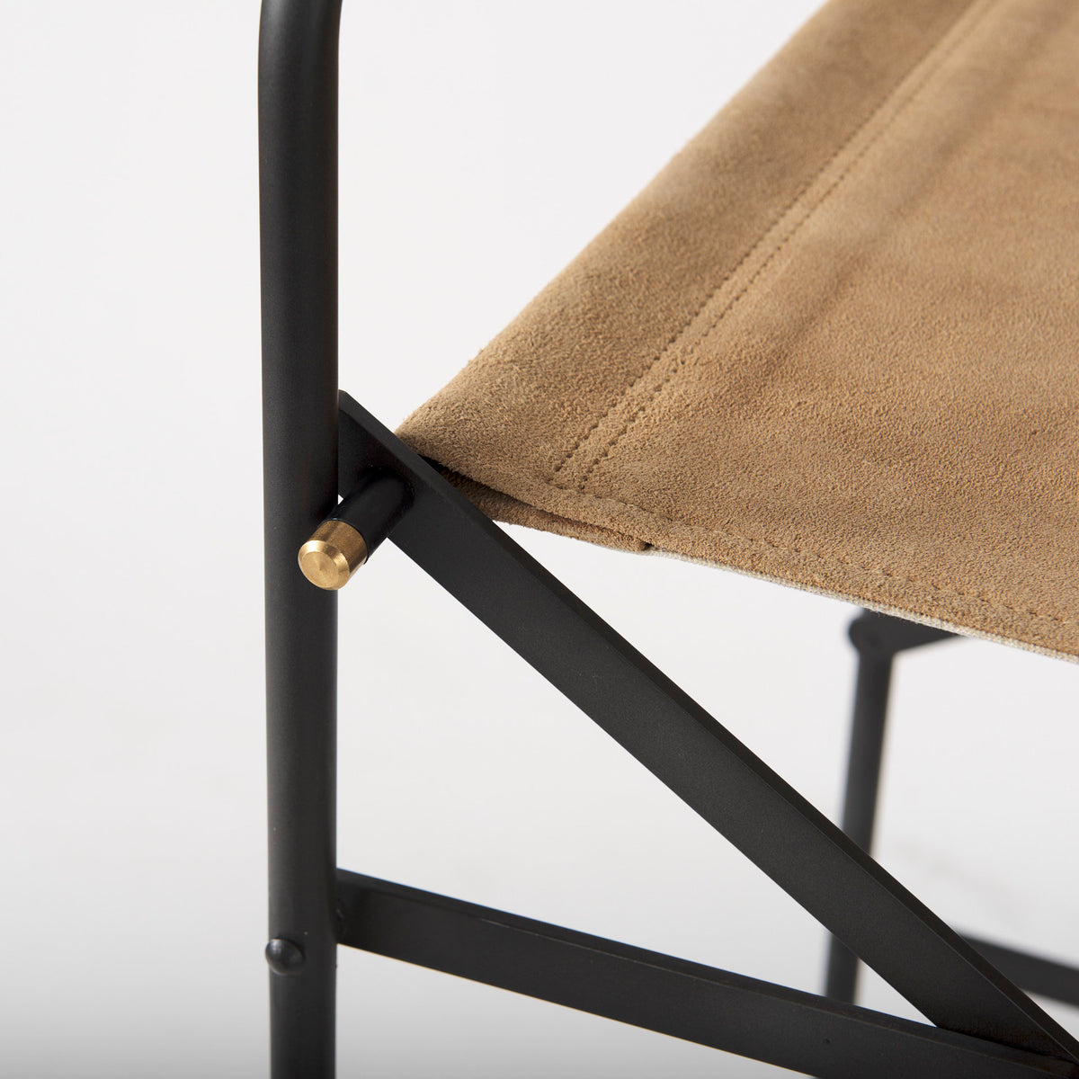 Direttore Leather Seat and Iron Frame Bar Stool-Bar Stools-DECOROLALA