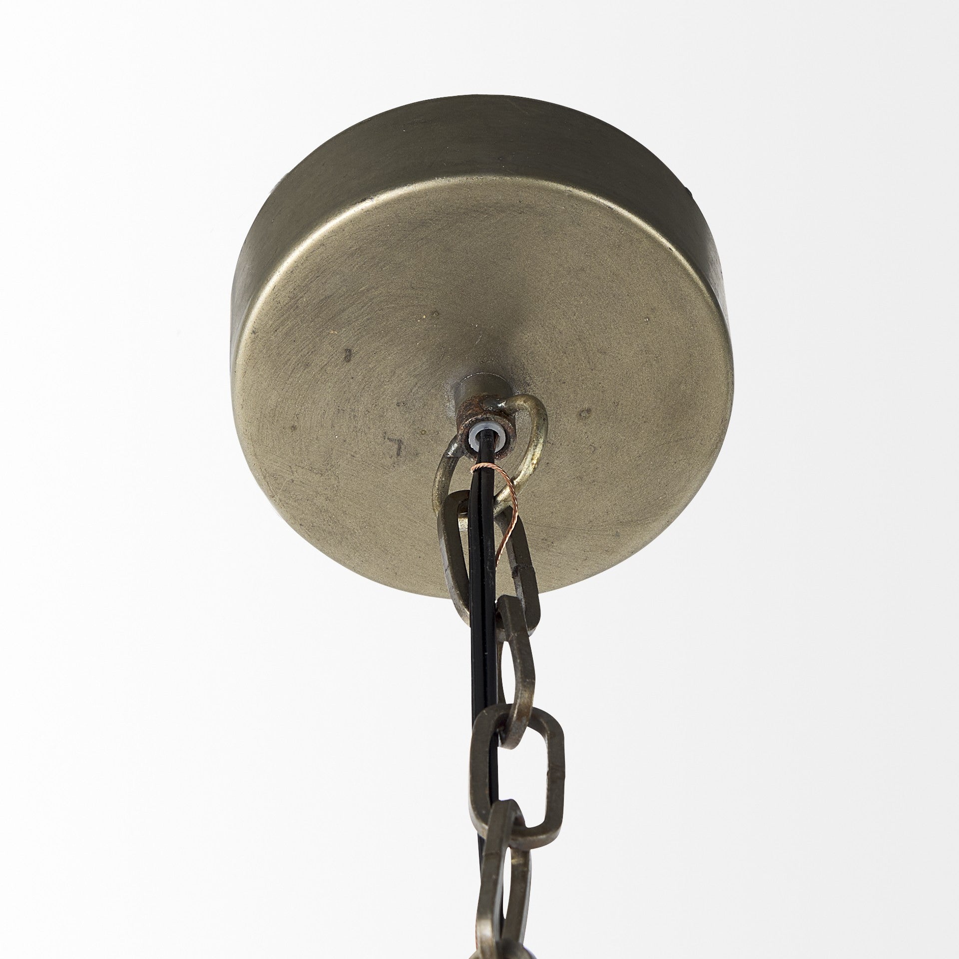 Distressed Bronze Metal Dome Hanging Light-Chandeliers-DECOROLALA