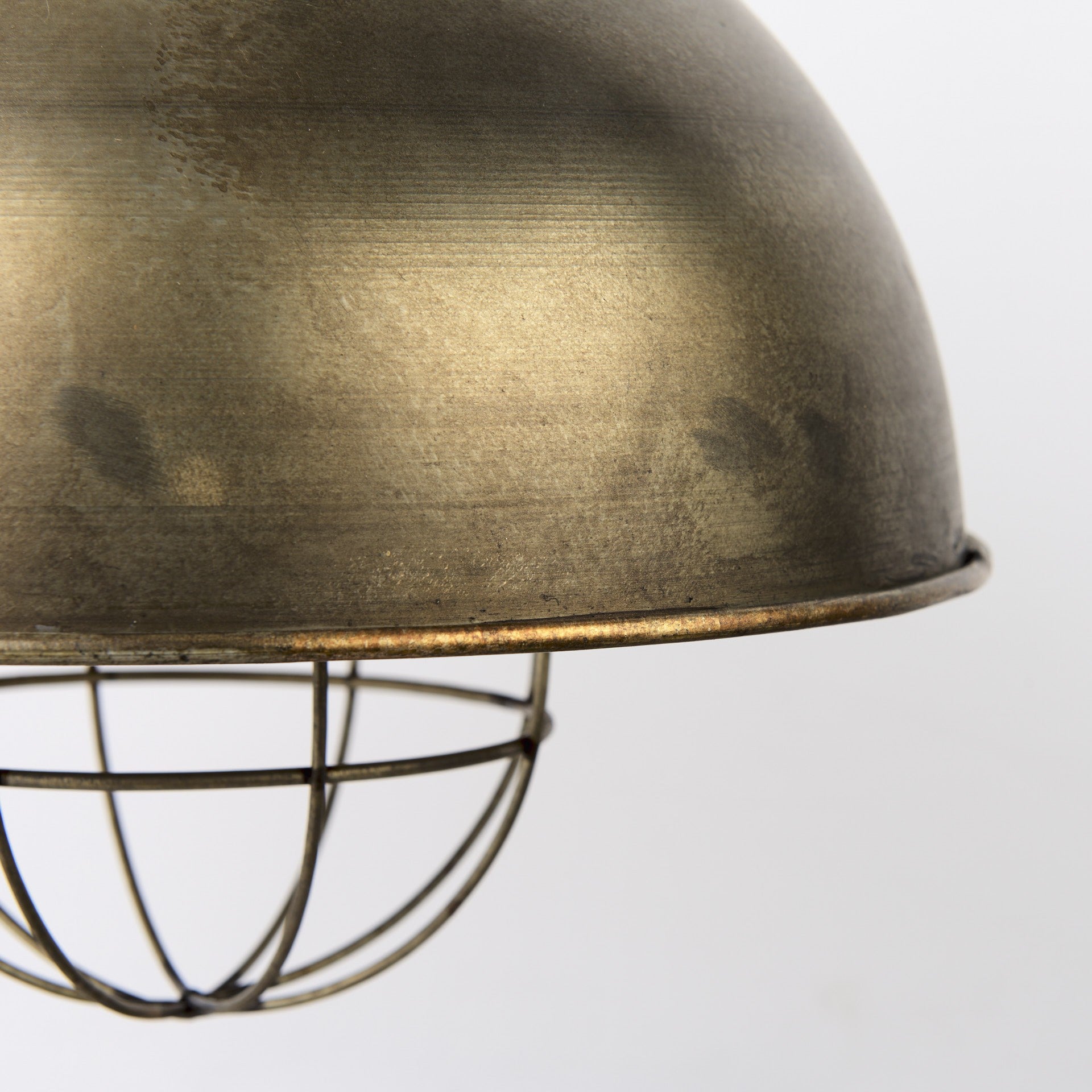 Distressed Bronze Metal Dome Hanging Light-Chandeliers-DECOROLALA