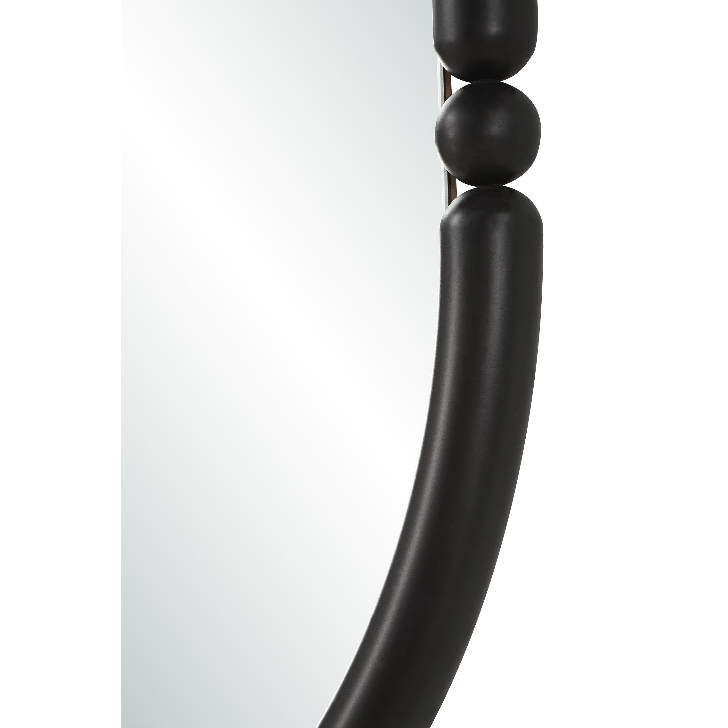 Ditto 40" H x 36" W Wall Mirror, Black-Mirror-DECOROLALA