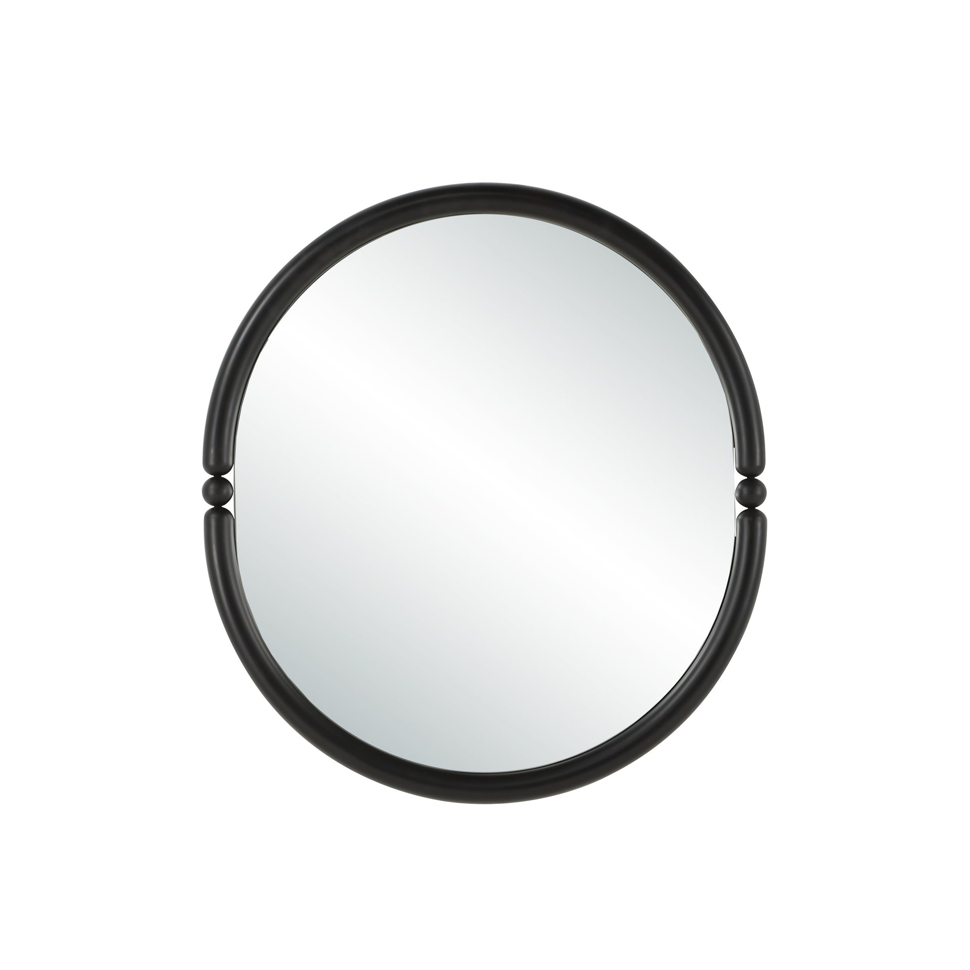 Ditto 40" H x 36" W Wall Mirror, Black-Mirror-DECOROLALA