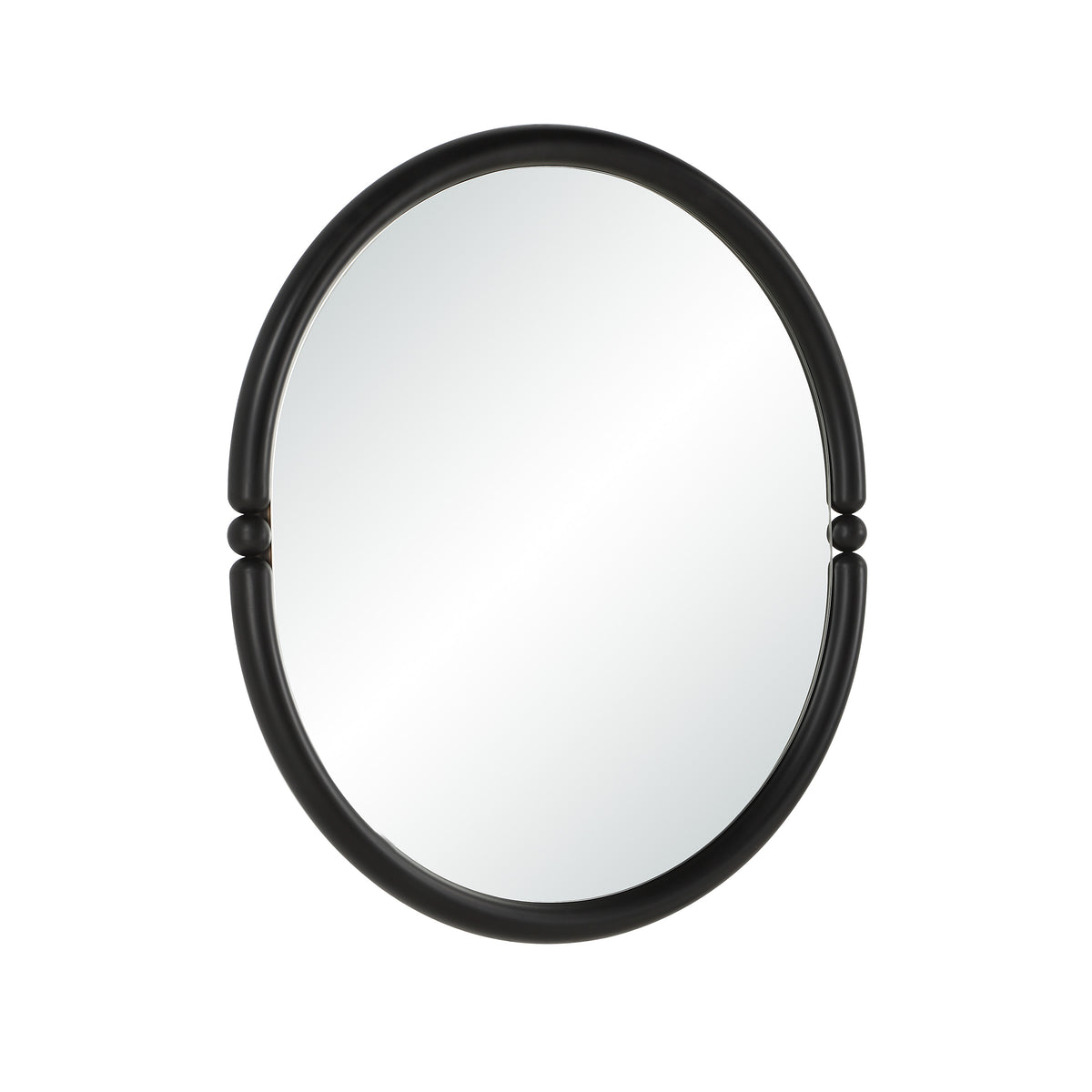 Ditto 40" H x 36" W Wall Mirror, Black-Mirrors-DECOROLALA