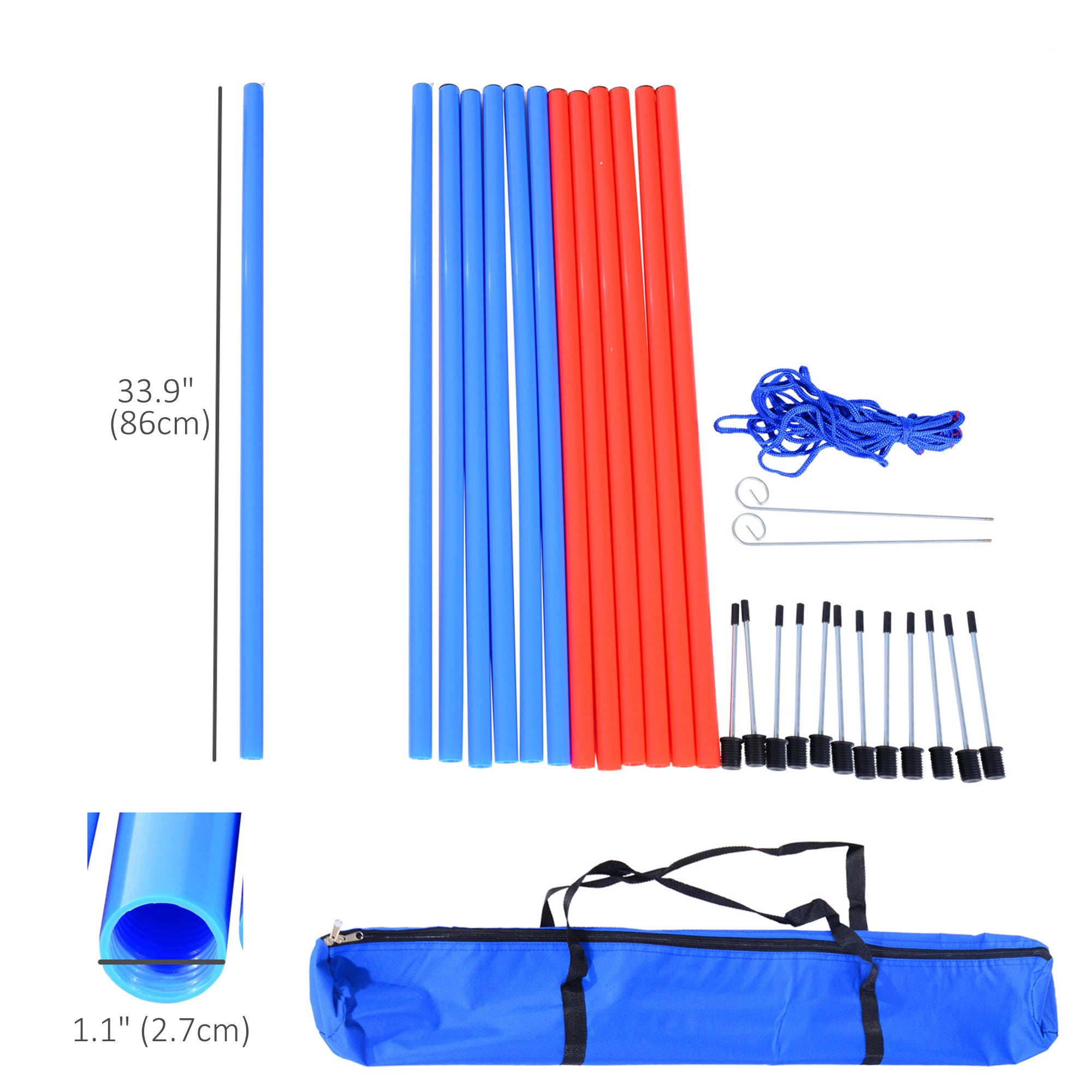 Dog Agility Equipment Set, Portable Dog Agility training equipment for Outdoor Play Run-Dogs-DECOROLALA