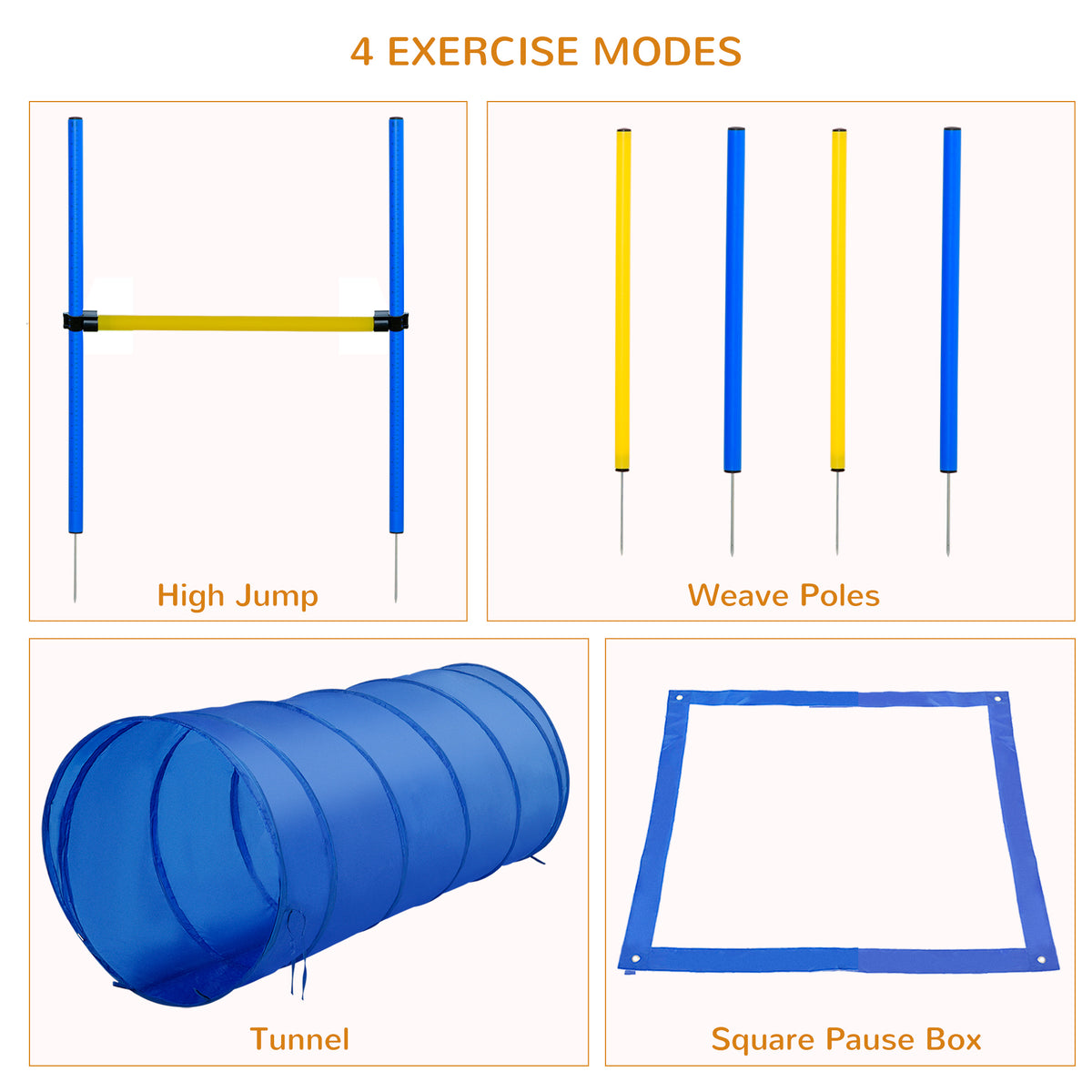 Dog Agility Starter Kit - Outdoor Training Set with Tunnel-Dogs-DECOROLALA