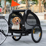 Dog Bike Trailer for Medium Dogs - Black Steel Frame-Dogs-DECOROLALA