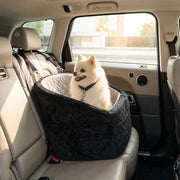 Dog Booster Car Seat - Grey Washable Pet Bed for Small Dogs-Dogs-DECOROLALA