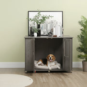 Dog Crate Furniture End Table - Grey 45"L for Dogs up to 77lbs-Dogs-DECOROLALA