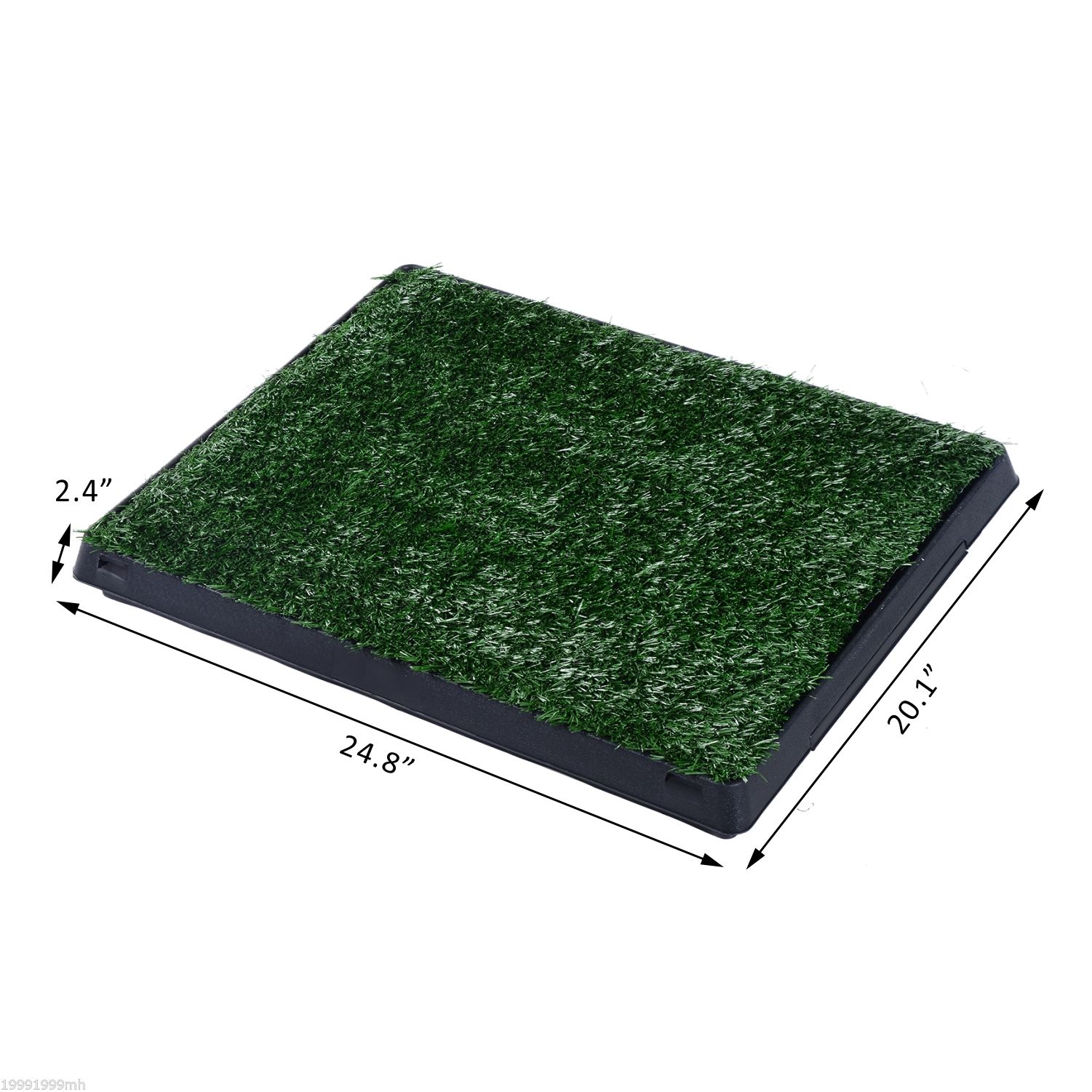 Dog Grass Pad with Tray, Artificial Grass for Dogs, Doggy Bathroom Toilet Potty Tray Indoor Outdoor Puppy Potty Training (51 x 63 CM)-Dogs-DECOROLALA