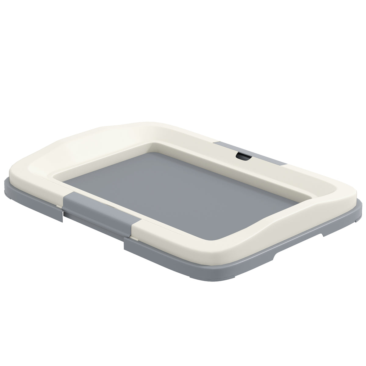 Dog Pee Pad Holder - 18" x 13" Indoor Dog Potty Tray, Grey-Dogs-DECOROLALA
