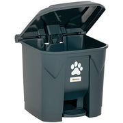 Dog Poop Outdoor Garbage Bin, 8 Gal Pet Waste Garbage Can with Lid and Pedal, Waterproof Plastic Trash Can, Dark Grey-Patio & Garden > Lawn & Garden > Garden Accessories-DECOROLALA