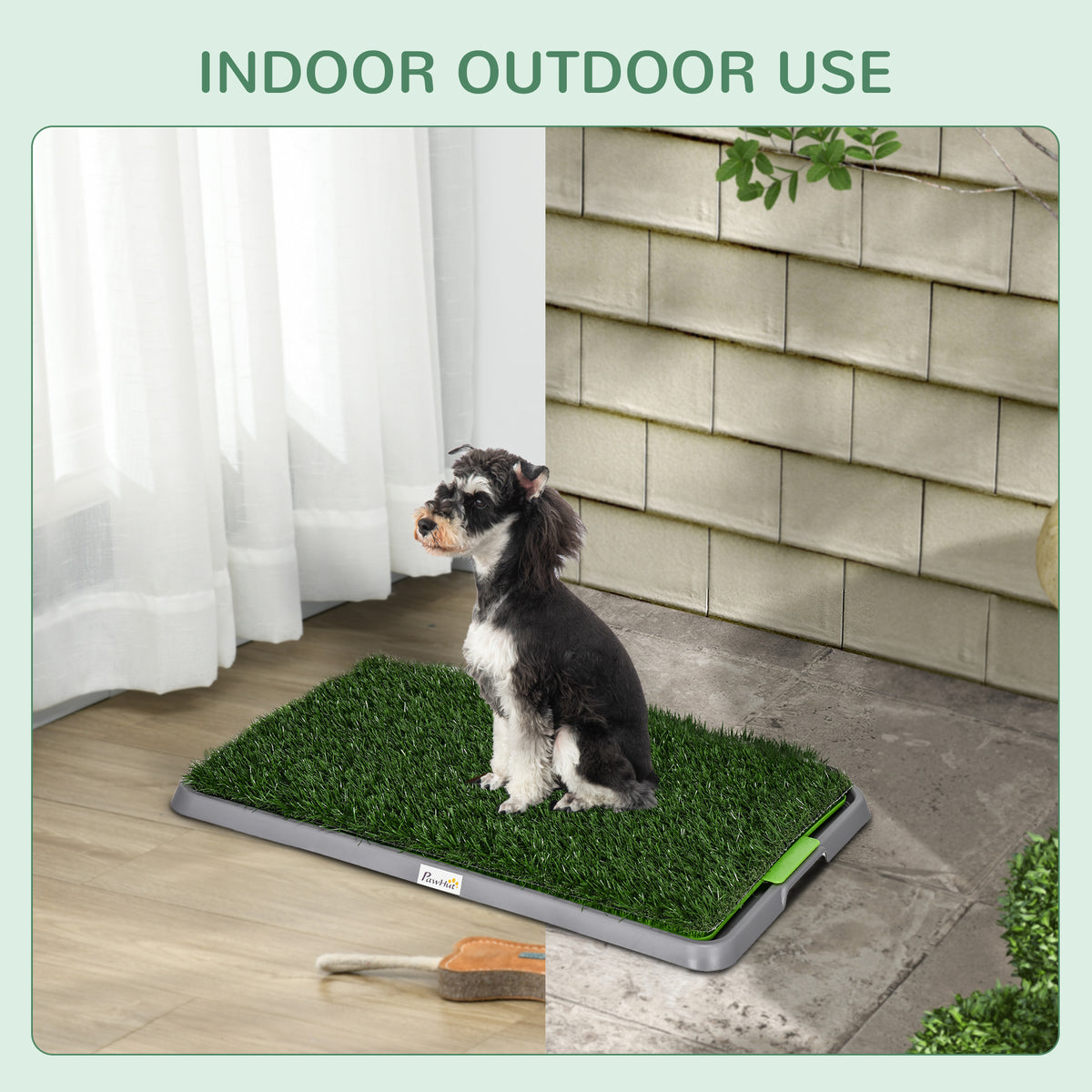 Dog Potty Training Tray with 2 Artificial Grass Pads, 26" x 16"-Dogs-DECOROLALA