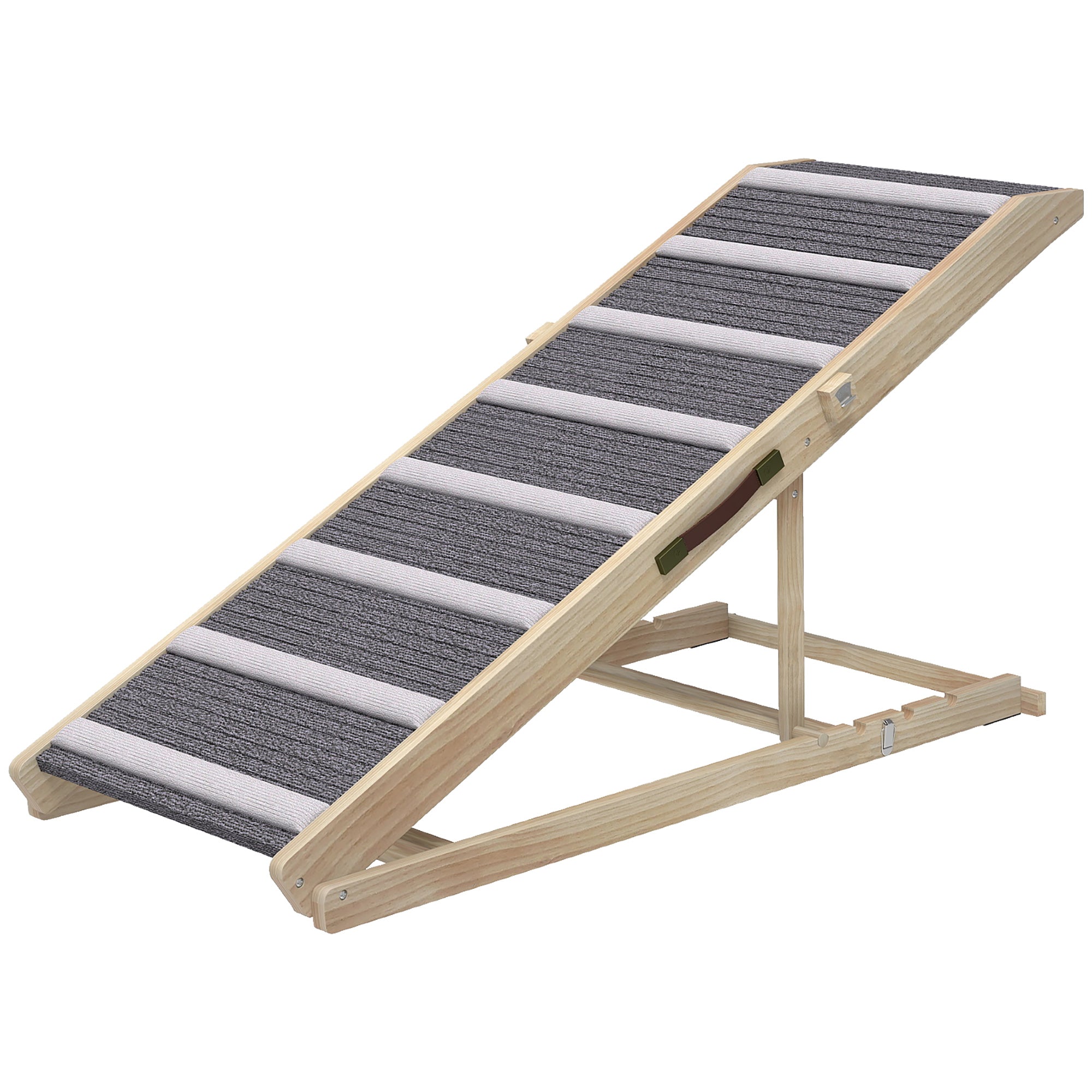 Dog Ramp for Couch, Foldable Pet Ramp for Small to Large Dog, 4 Adjustable Height from16" to 23.5"-Dogs-DECOROLALA