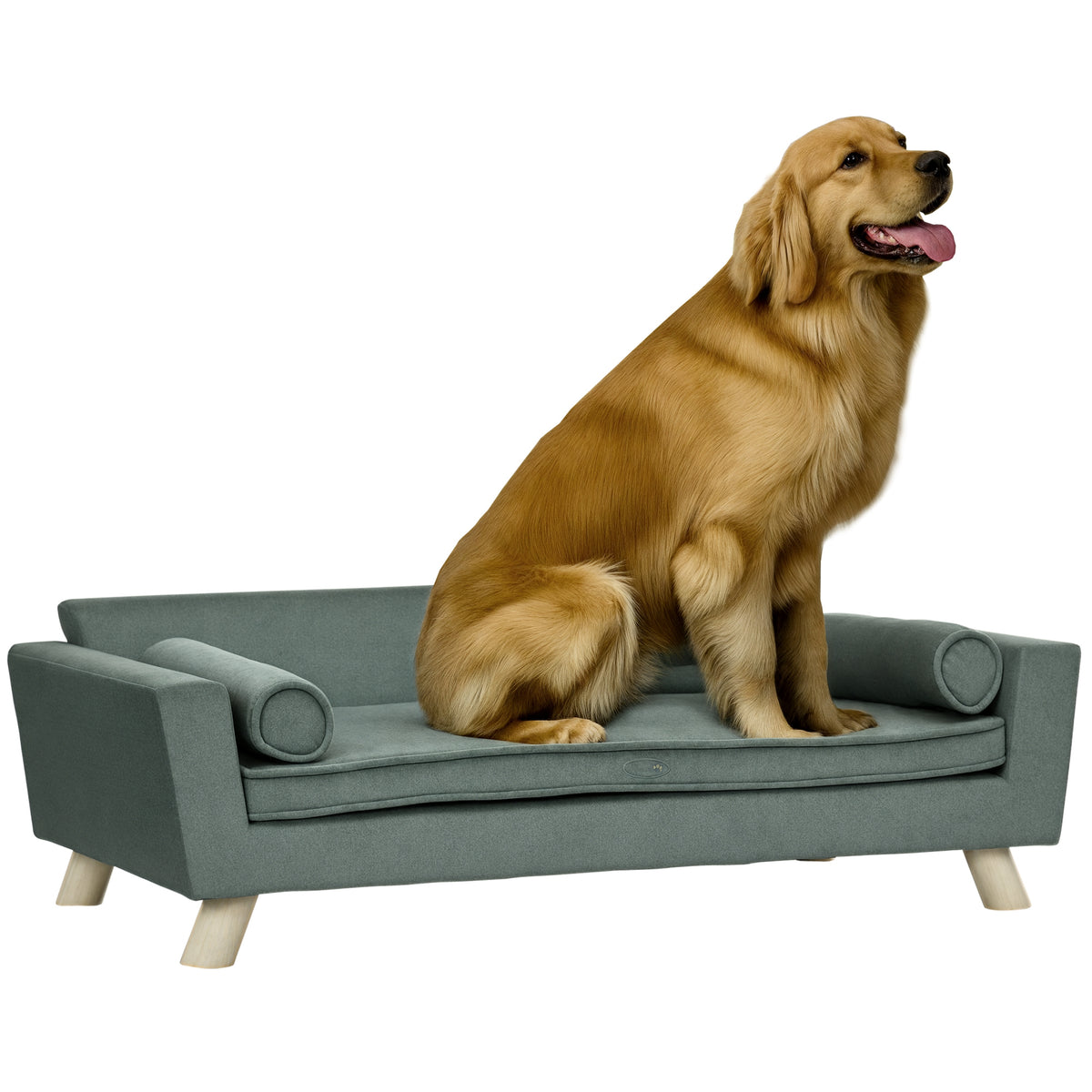 Dog Sofa Bed - Grey Chenille Water-resistant Pet Couch-Dogs-DECOROLALA
