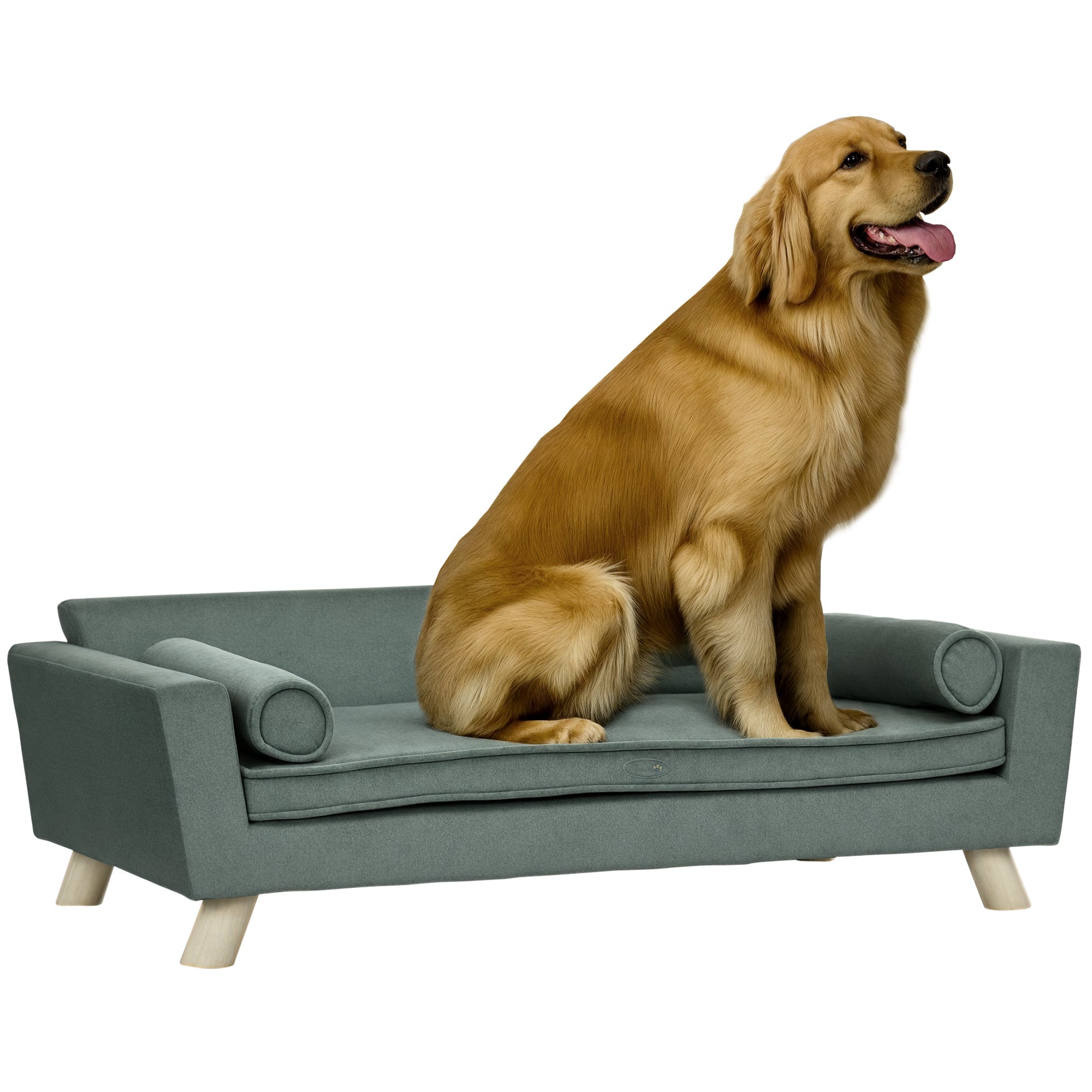 Dog Sofa Bed - Grey Chenille Water-resistant Pet Couch-Dogs-DECOROLALA