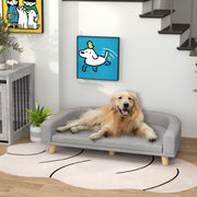 Dog Sofa for Large Dogs - Grey Washable Pet Bed 38.6" Wide-Dogs-DECOROLALA