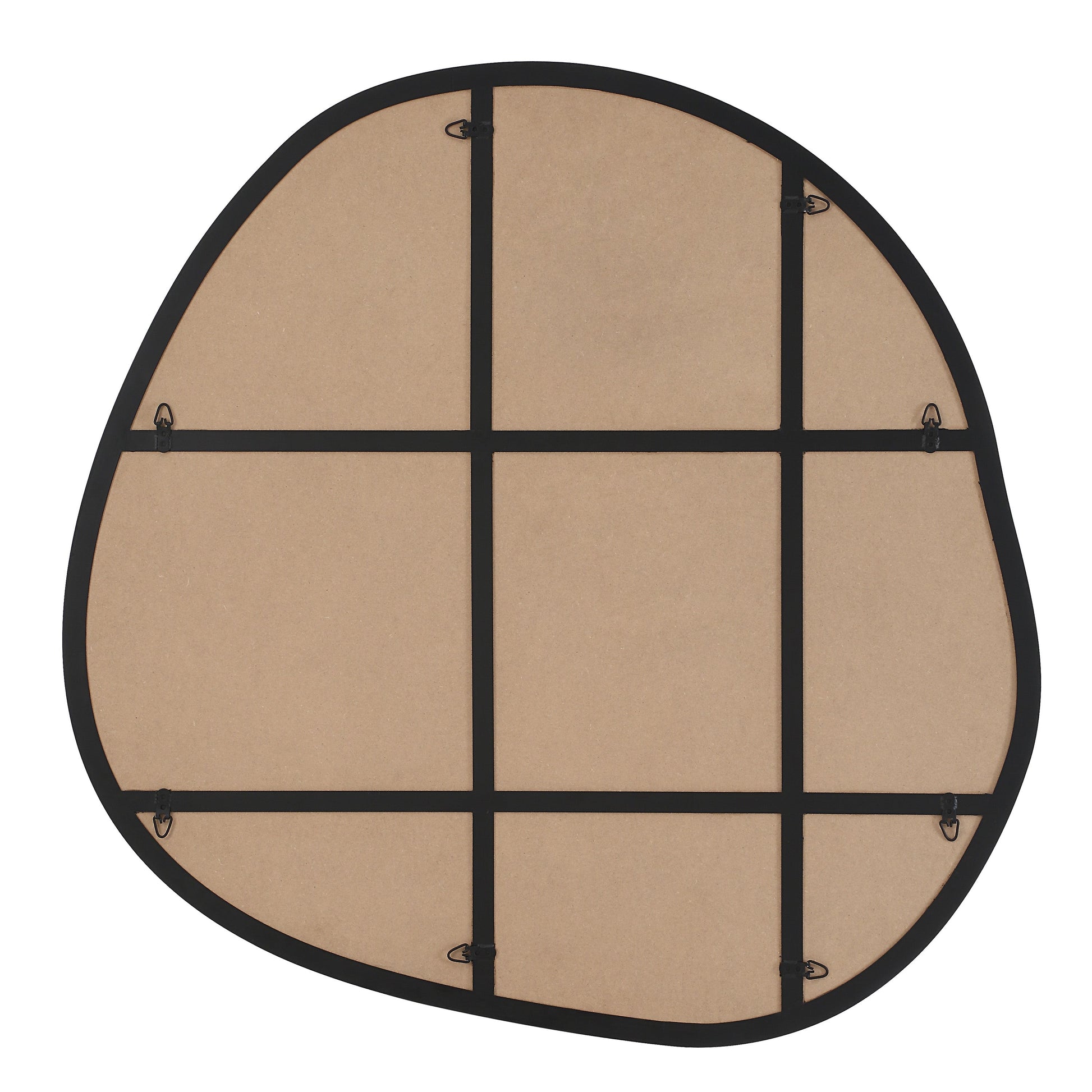 Dolly 45.25" Tall Irregular Wall Mirror, Black-Mirror-DECOROLALA