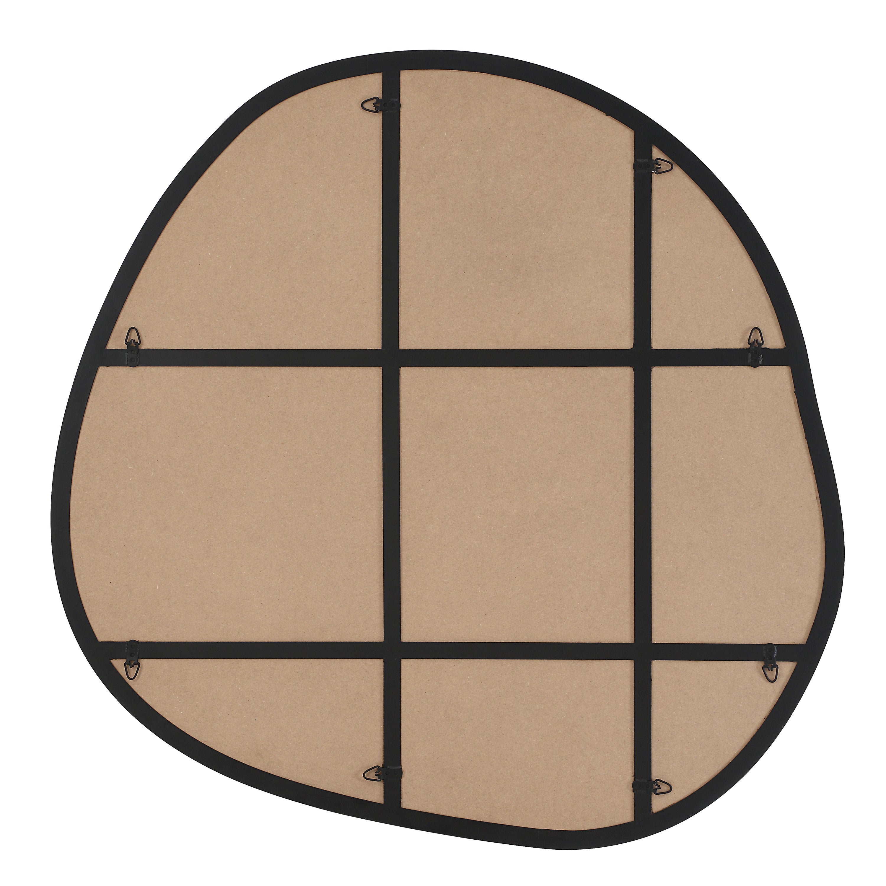 Dolly 45.25" Tall Irregular Wall Mirror, Black-Mirror-DECOROLALA