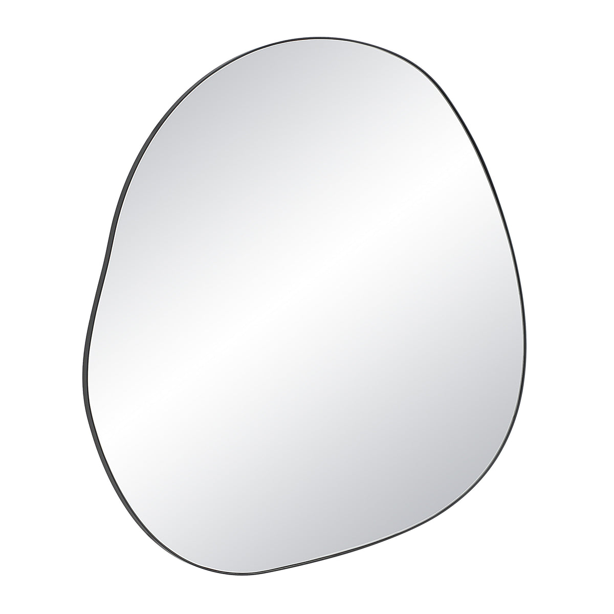 Dolly 45.25" Tall Irregular Wall Mirror, Black-Mirrors-DECOROLALA