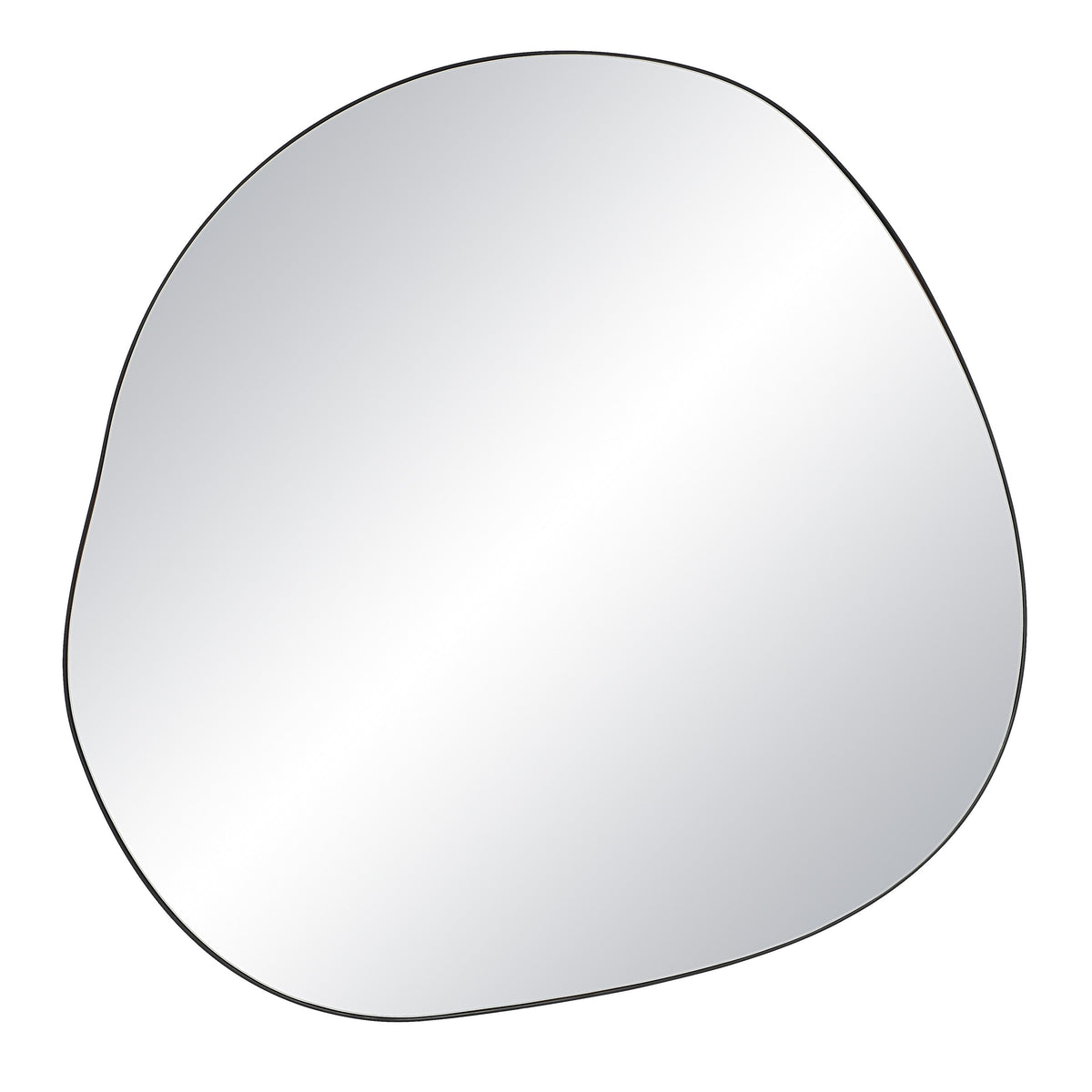 Dolly 45.25" Tall Irregular Wall Mirror, Black-Mirrors-DECOROLALA