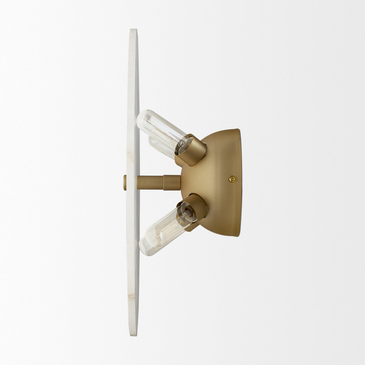 Dolly Brushed Gold Metal w/ Alabaster Shade 4-Light Wall Sconce-Wall Sconces-DECOROLALA