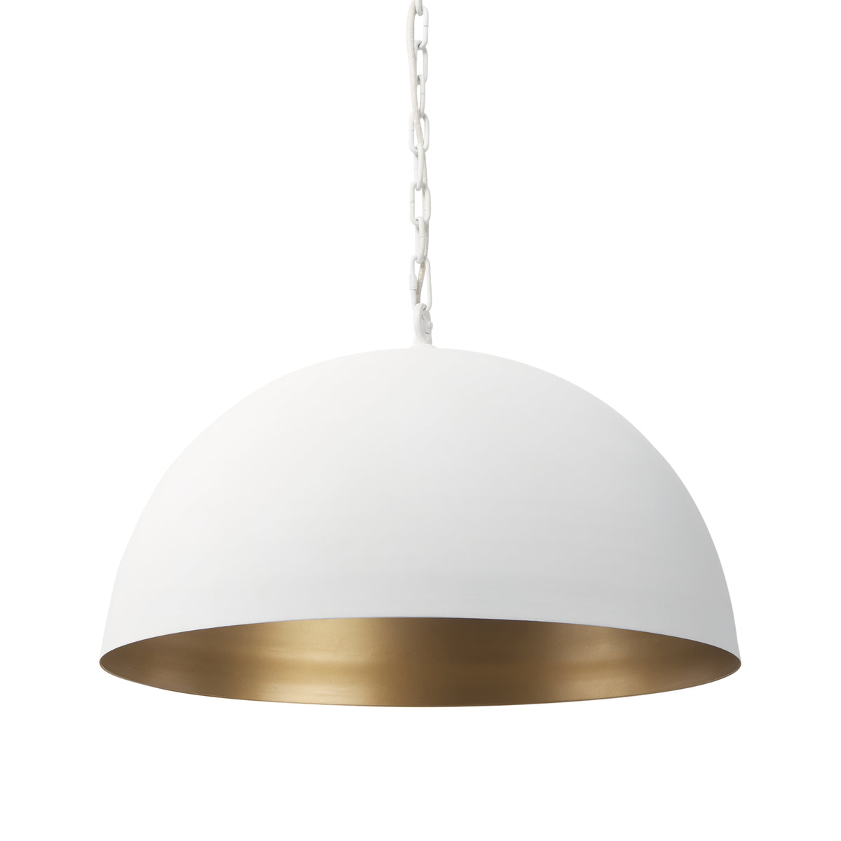 Doma 24" Round White Dome Pendant Light-Pendant Lighting-DECOROLALA