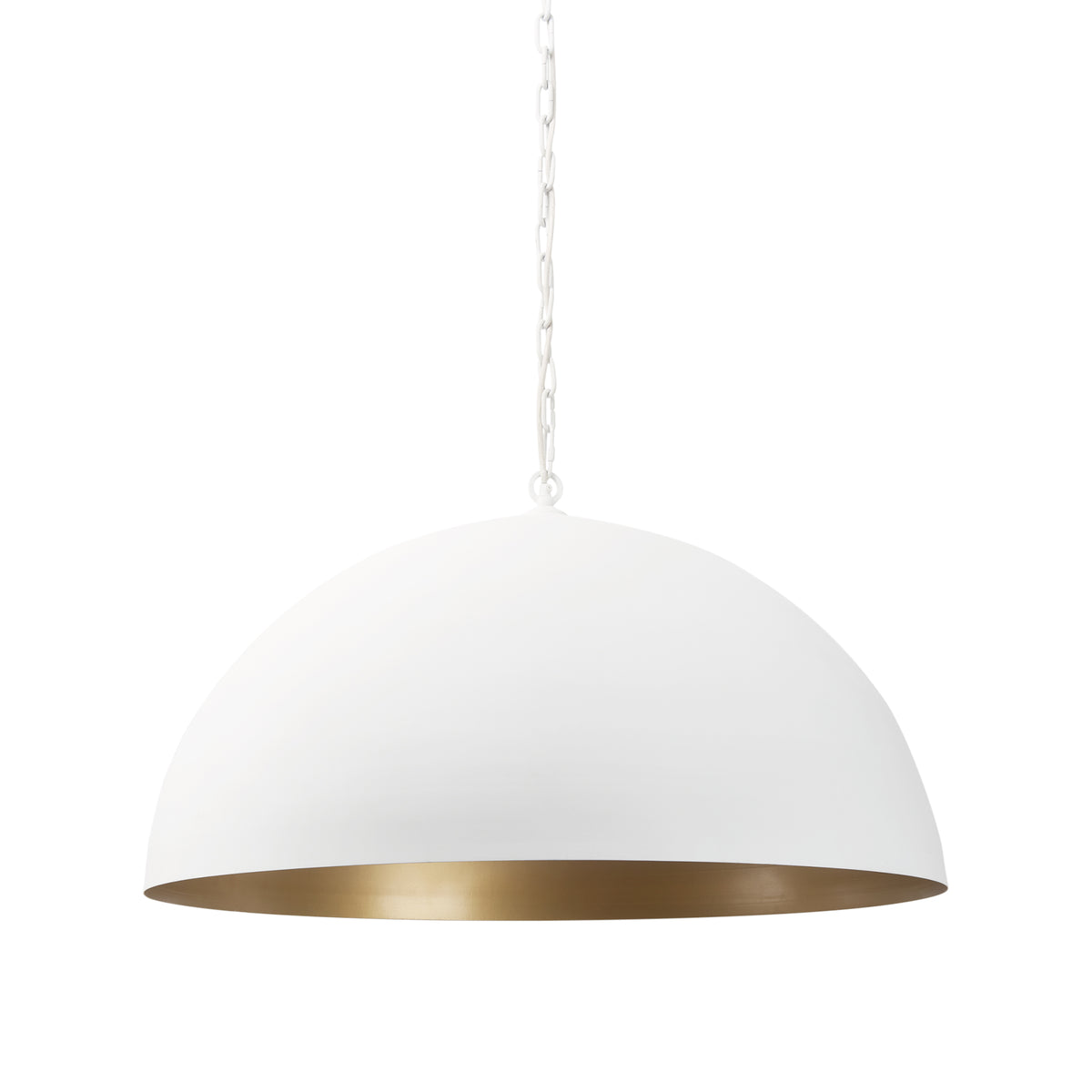 Doma 36" Round White Dome Pendant Light-Pendant Lighting-DECOROLALA