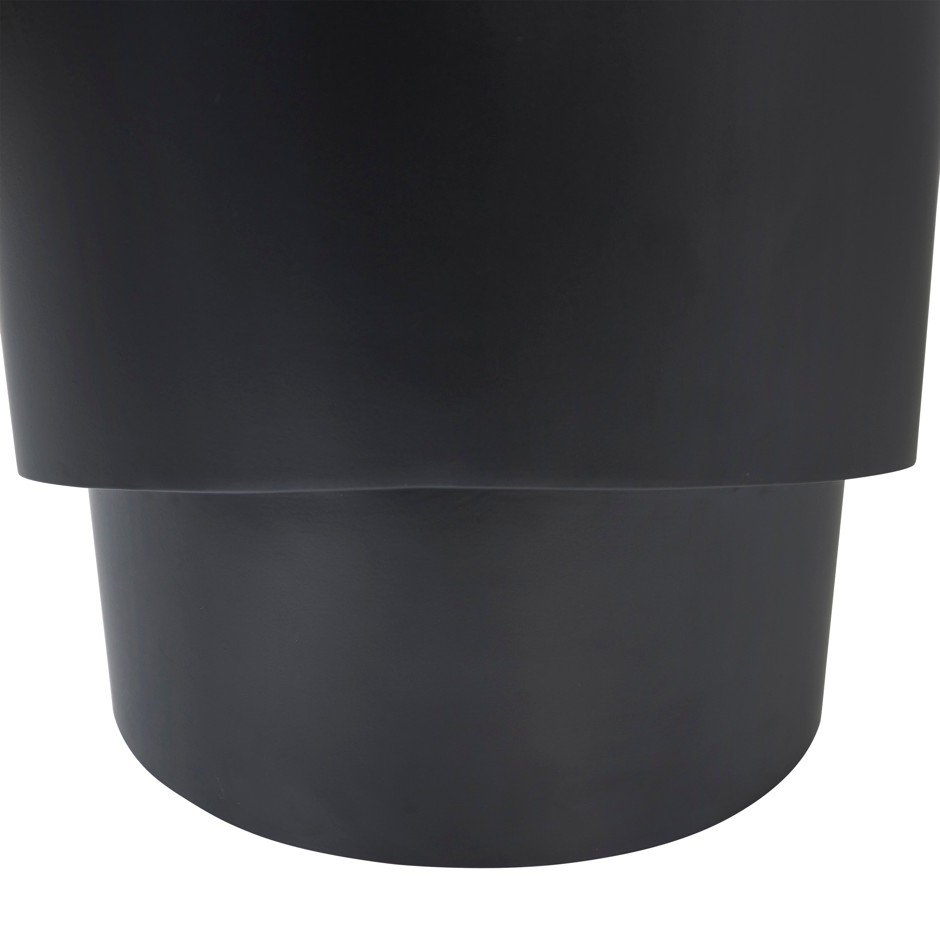 Domus Indoor Iron Sheet Indoor/Outdoor Side Table, Matte Black-Indoor/Outdoor Side Table-DECOROLALA