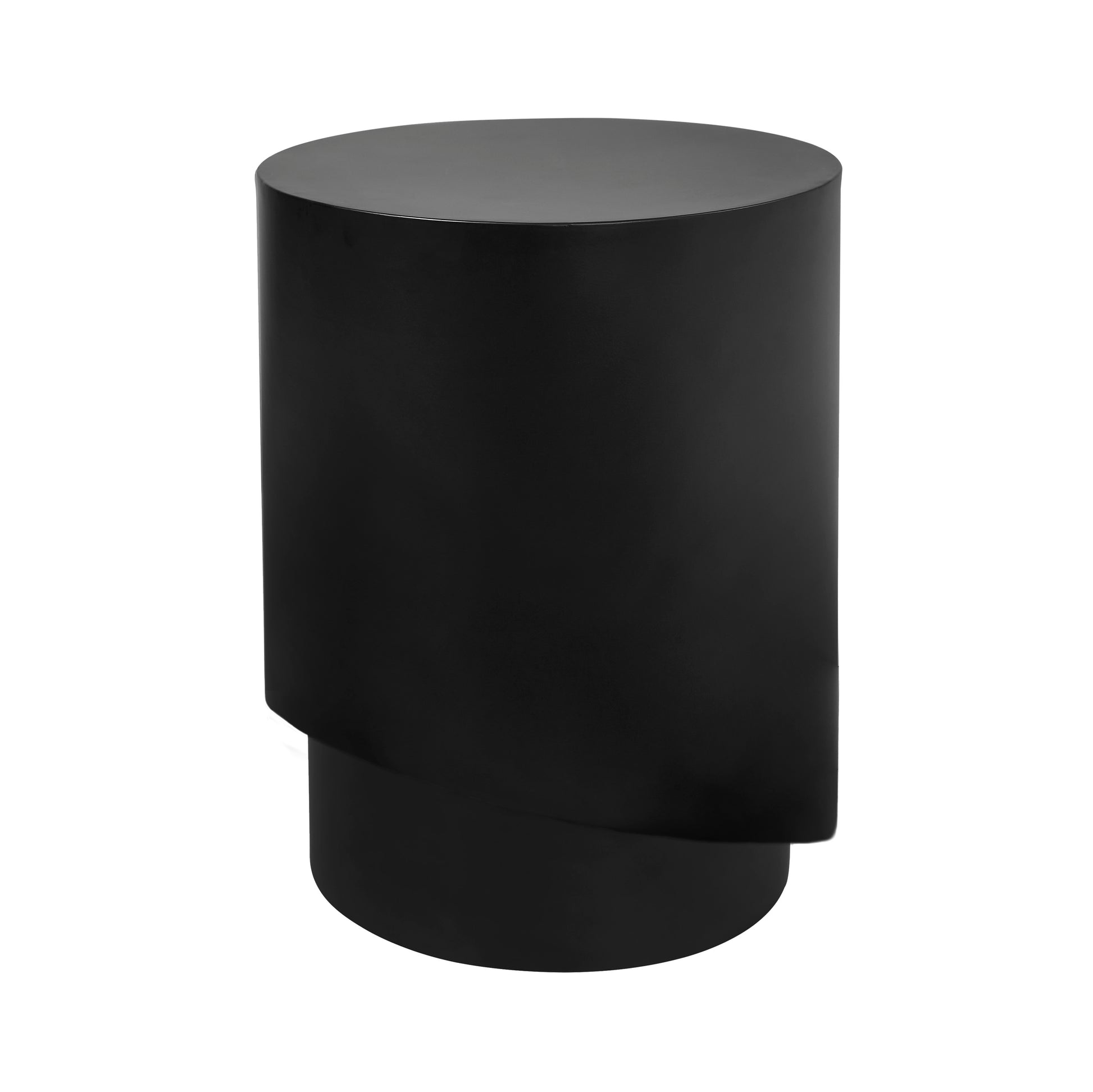 Domus Indoor Iron Sheet Indoor/Outdoor Side Table, Matte Black-Indoor/Outdoor Side Table-DECOROLALA