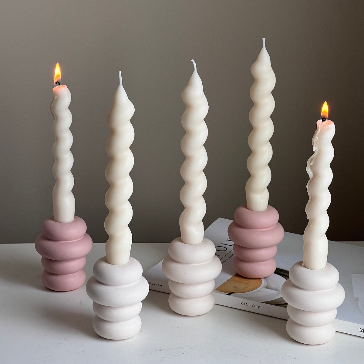 Donut Candlestick Holder-Candle Holders-DECOROLALA