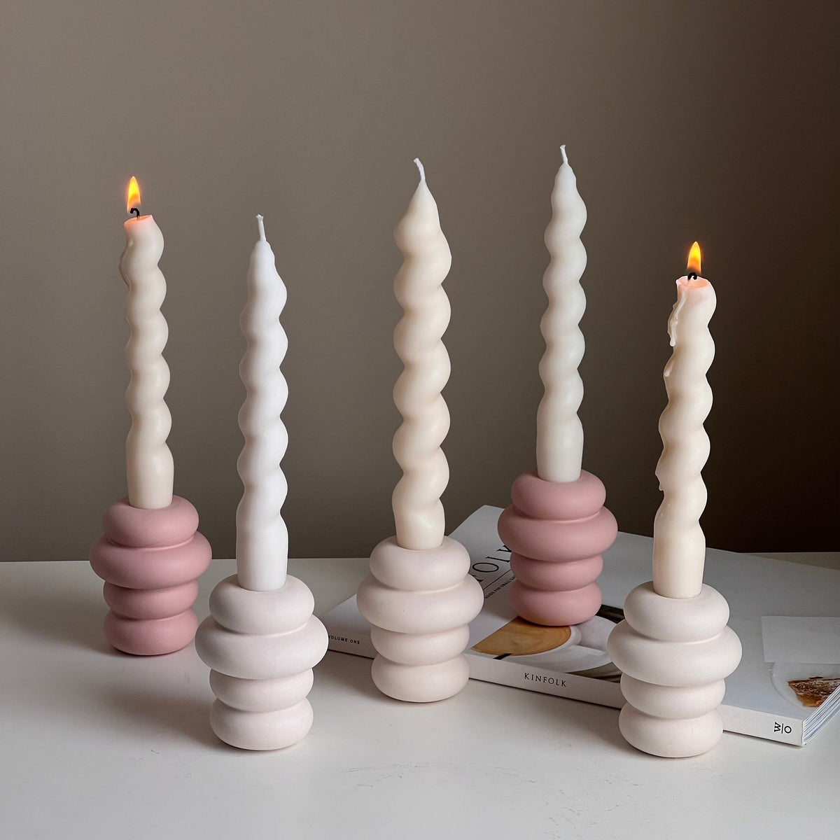Donut Candlestick Holder-Candle Holders-DECOROLALA