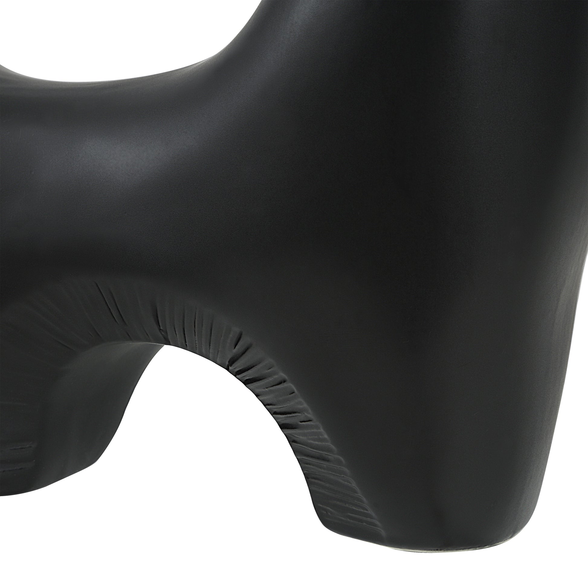 Doppio Indoor Ceramic Vase, Matte Black-Vase-DECOROLALA
