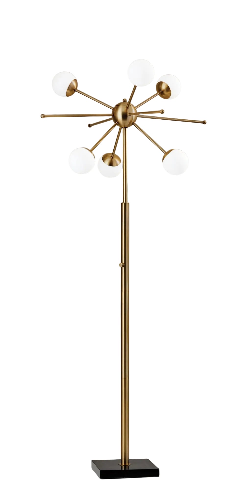 Doppler LED Floor Lamp - 6 Globe Shades Brass-Lighting-DECOROLALA