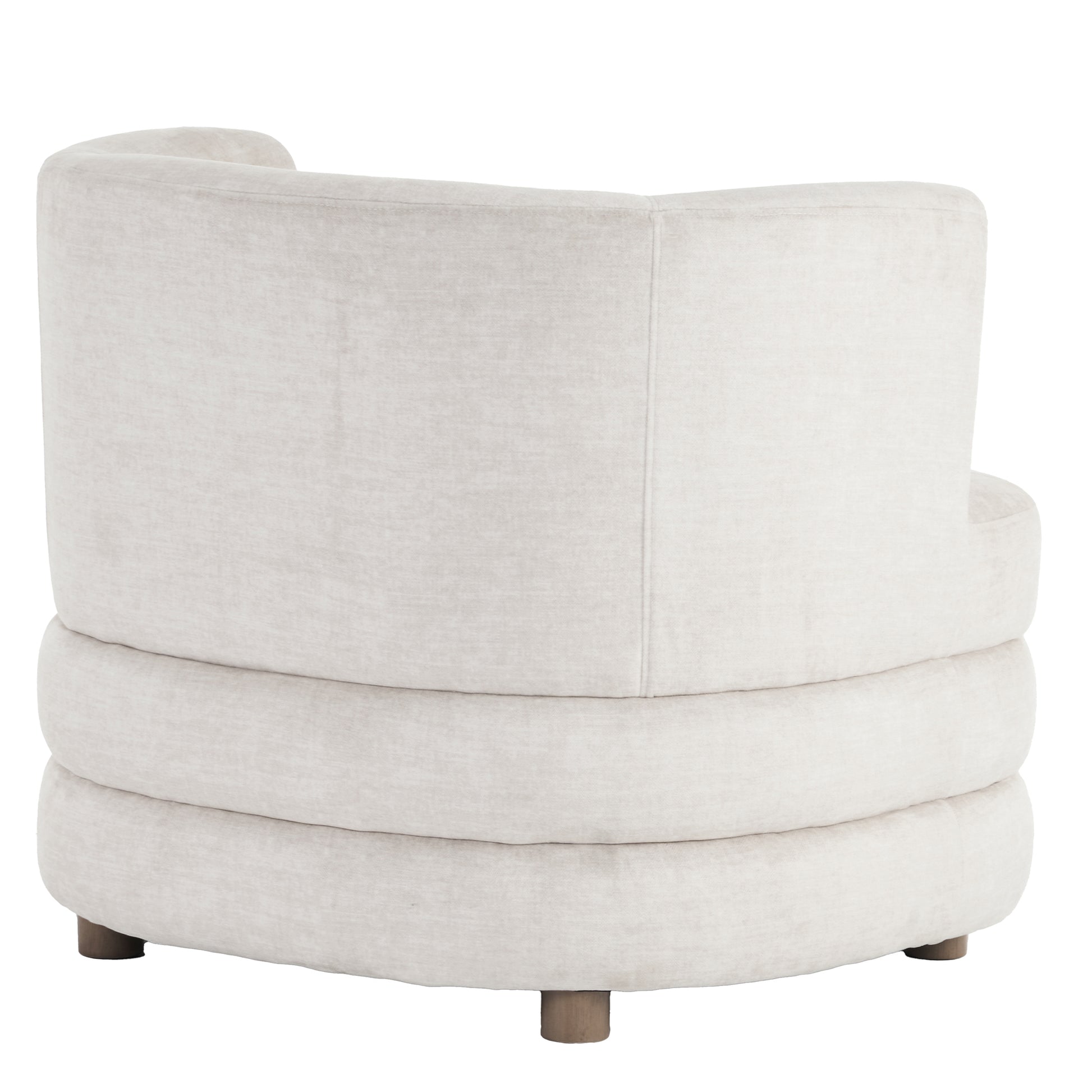 Dorian Accent Chair - Beige Velvet Large Seat-DECOROLALA