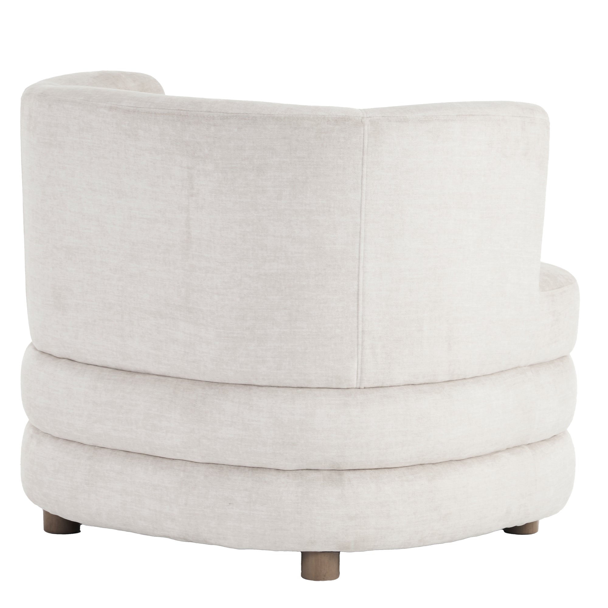 Dorian Accent Chair - Beige Velvet Large Seat-DECOROLALA