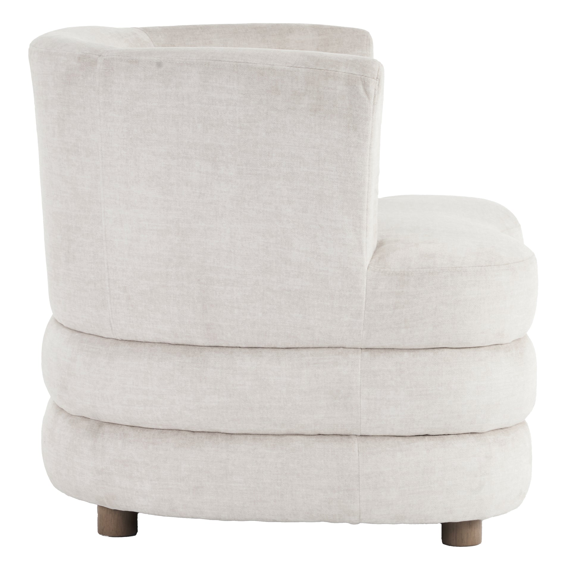 Dorian Accent Chair - Beige Velvet Large Seat-DECOROLALA