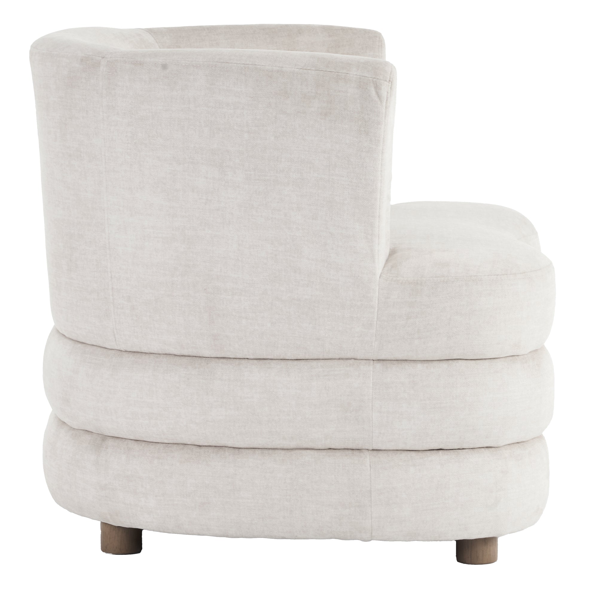 Dorian Accent Chair - Beige Velvet Large Seat-DECOROLALA