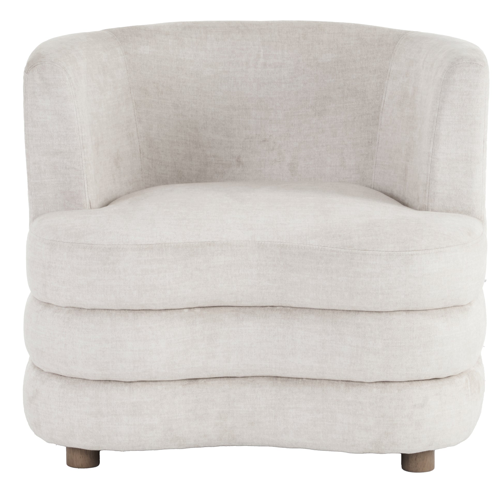 Dorian Accent Chair - Beige Velvet Large Seat-DECOROLALA